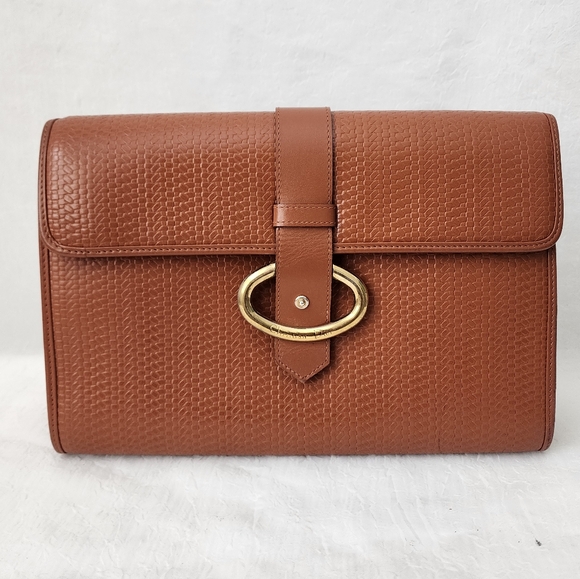 Auth Christian Dior Vintage Brown Crossbody/Cluth Bag - Picture 2 of 15